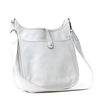 Hermes Taurillon Clemence Evelyne II PM White 3 of 20