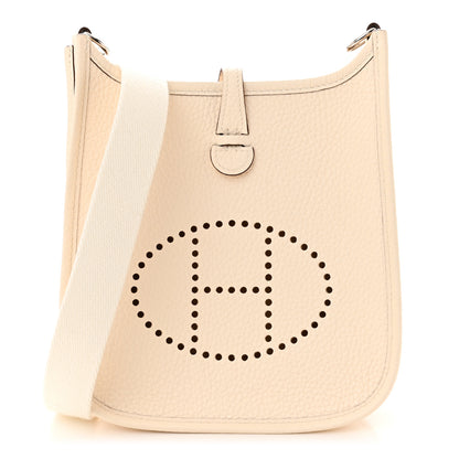 Hermes Taurillon Clemence Amazone Evelyne TPM Nata Craie 1 of 11