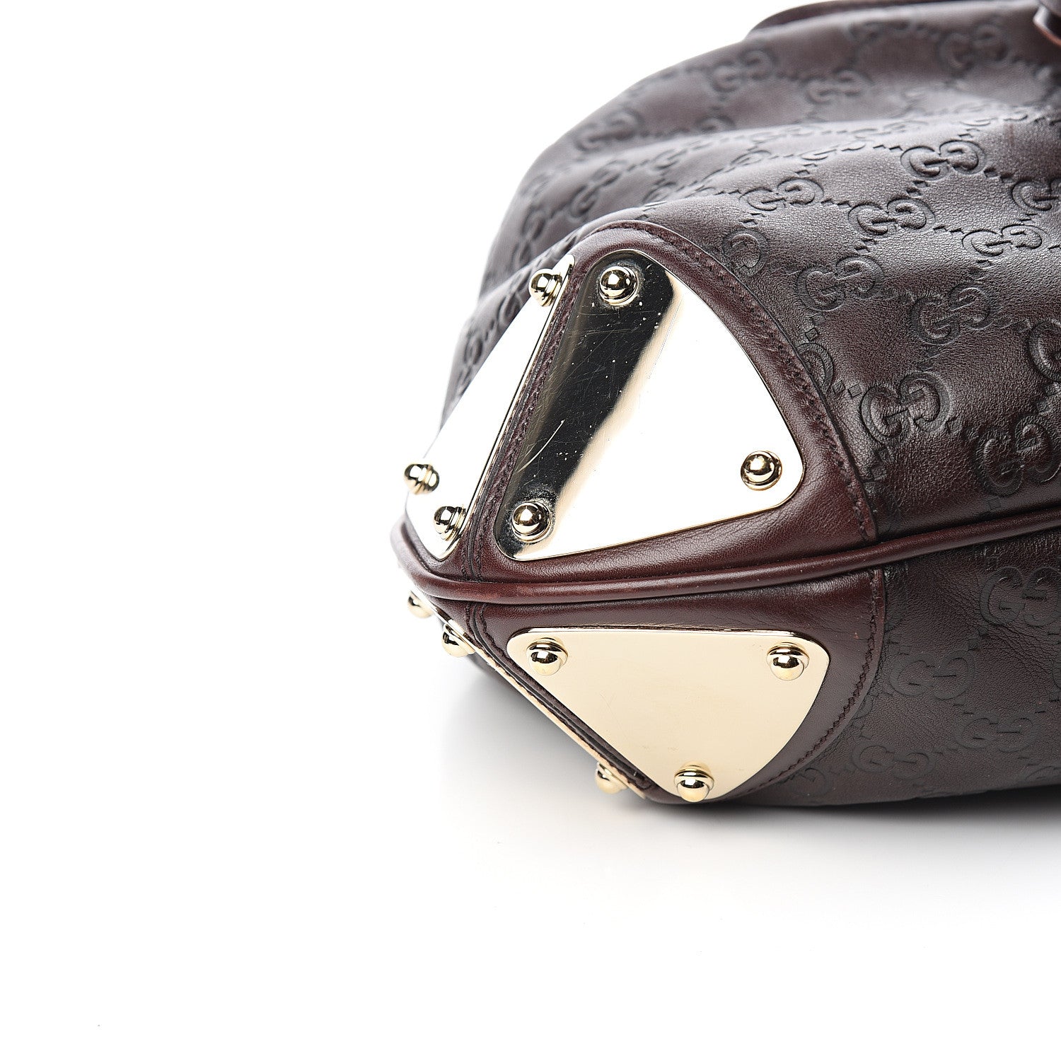 Gucci Guccissima Medium Indy Top Handle Hobo Dark Brown 7 of 9