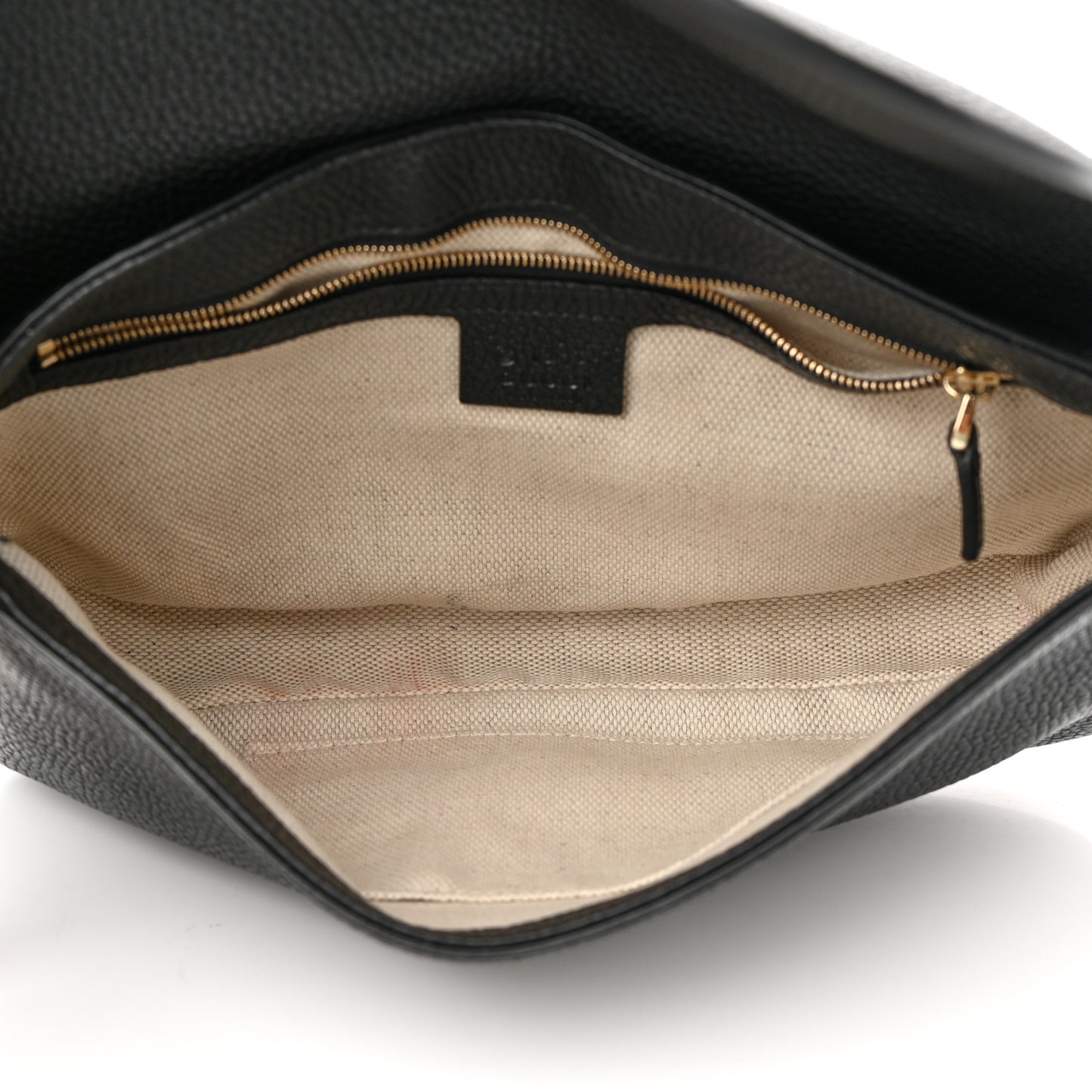 Pebbled Calfskin Medium Soho Flap Crossbody Black