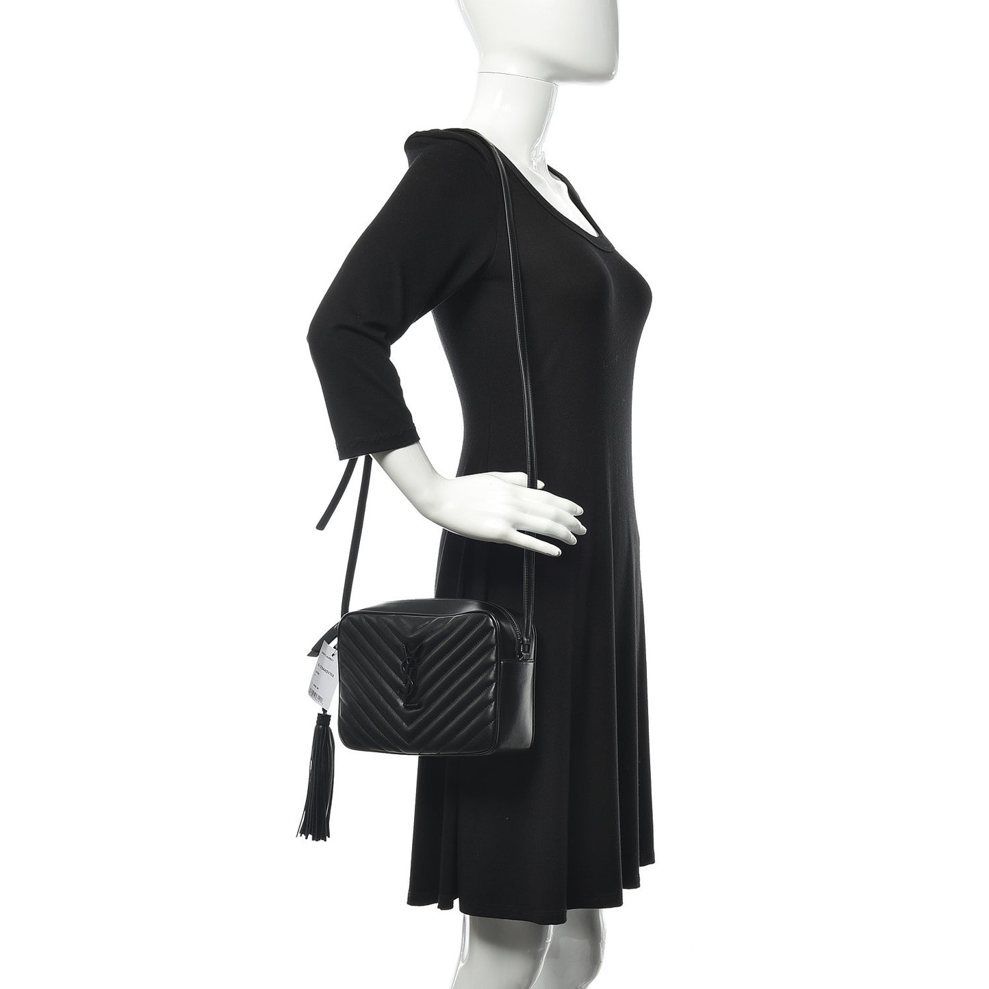 Calfskin Matelasse Monogram Lou Camera Bag Black