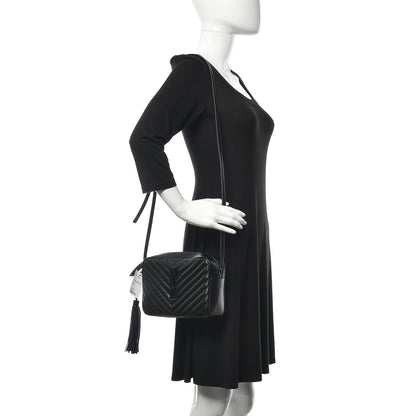Saint Laurent Calfskin Matelasse Monogram Lou Camera Bag Black 2 of 10