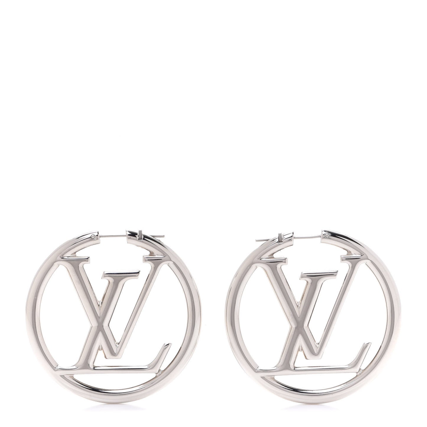 Palladium Louise Hoop Earrings Silver