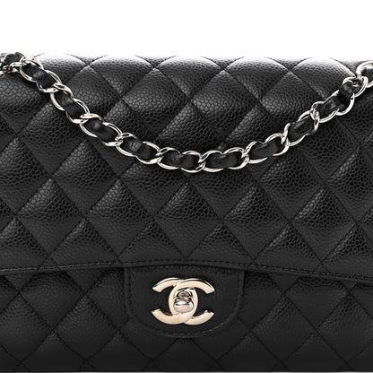 Chanel Caviar Quilted Medium Double Flap Black 8 of 13