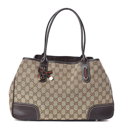Gucci Monogram Medium Princy Tote Dark Brown 1 of 9