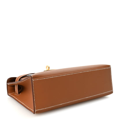 Hermes Swift Kelly Pochette Clutch Gold 4 of 11