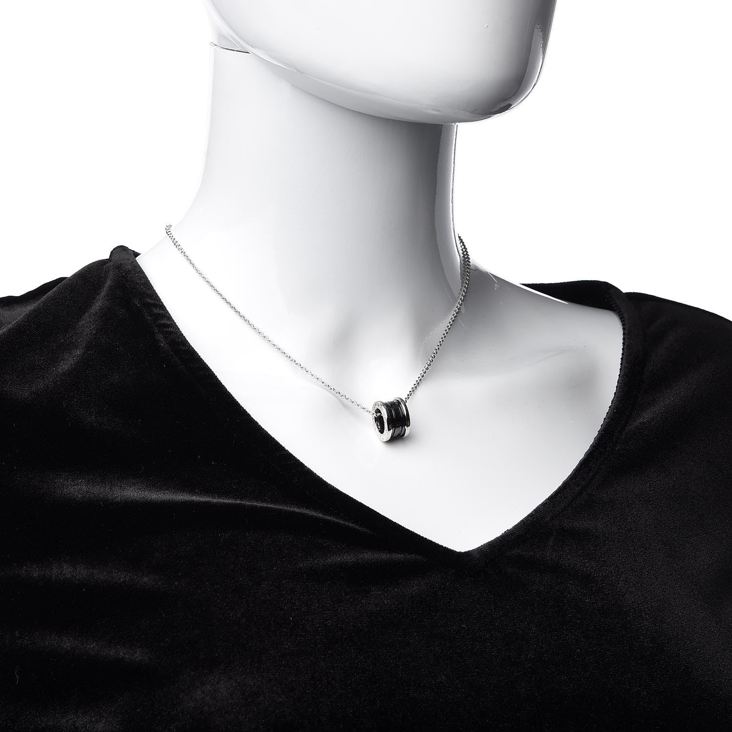 Bulgari Sterling Silver Ceramic Save The Children Pendant Necklace 2 of 5