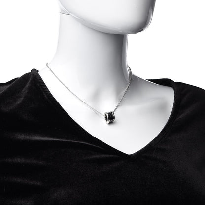 Bulgari Sterling Silver Ceramic Save The Children Pendant Necklace 2 of 5