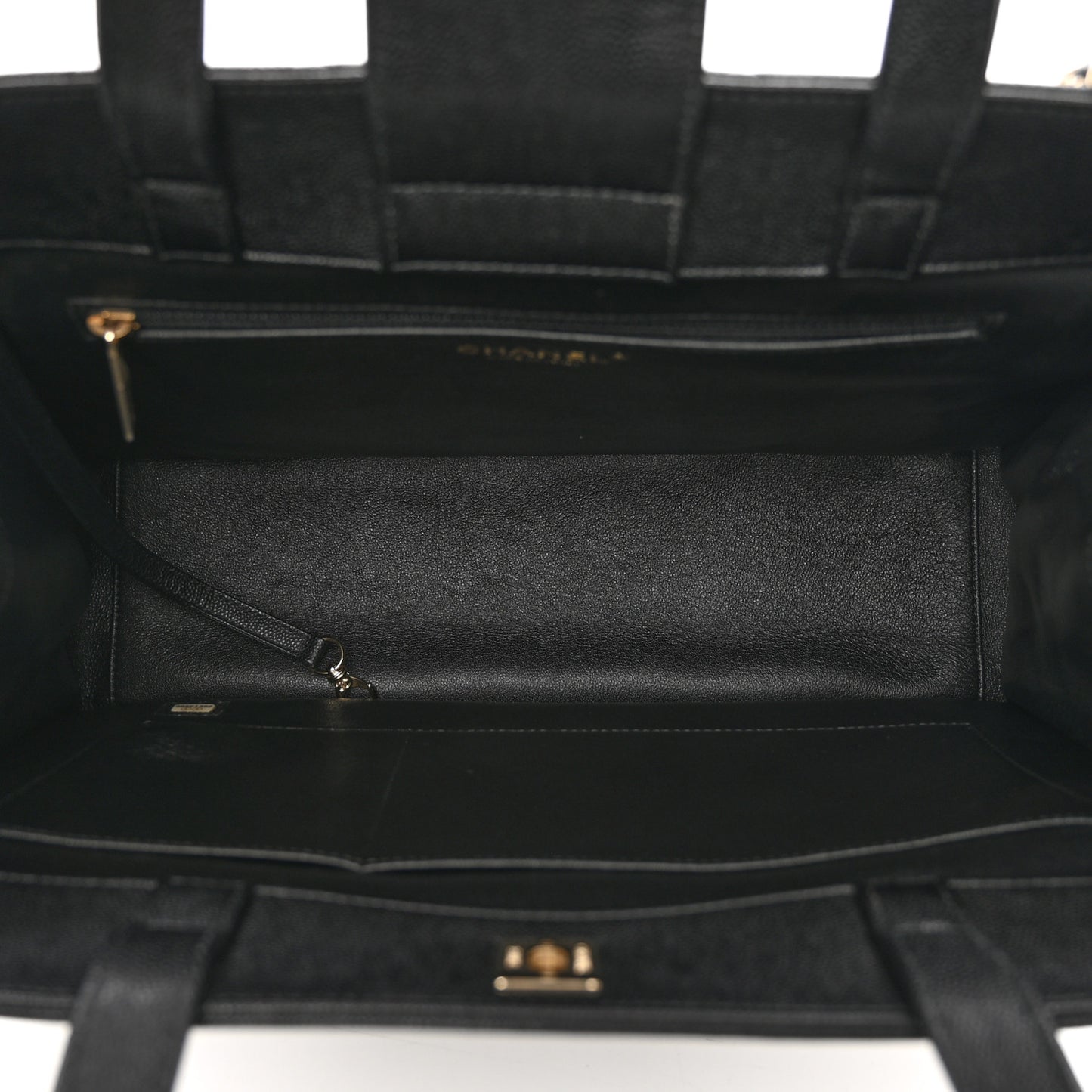 Caviar Quilted Large Business Affinity Shopping Bag Black