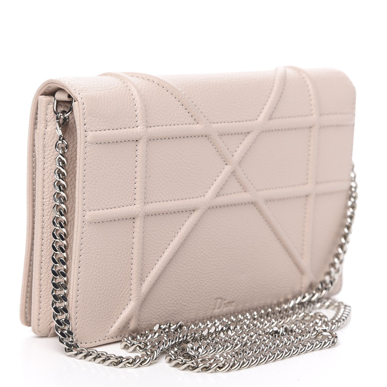 Christian Dior Grained Calfskin Diorama Wallet on Chain Pouch Rose Poudre 3 of 9