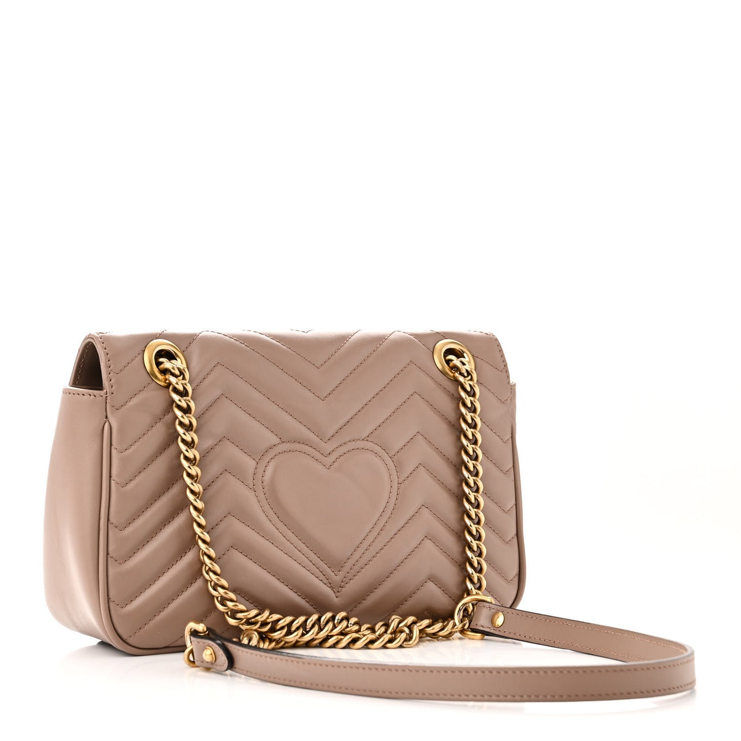Calfskin Matelasse Small GG Marmont Shoulder Bag Porcelain Rose