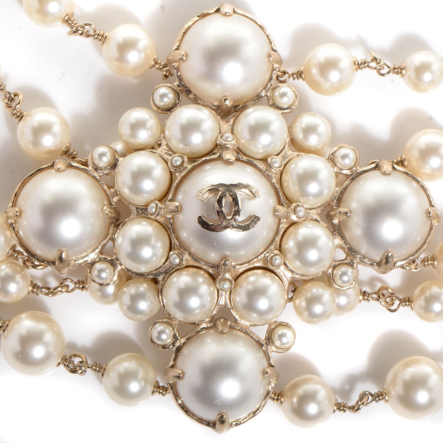 Pearl Gripoix Multi Strand Belt Gold