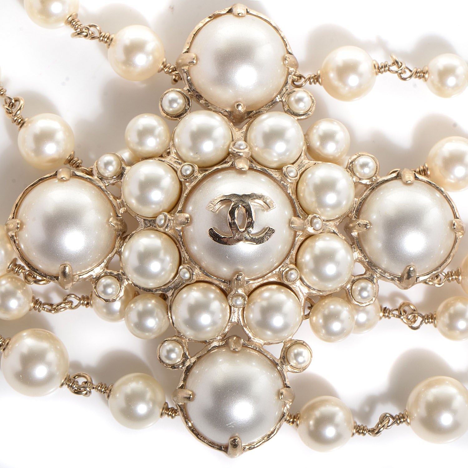Chanel Pearl Gripoix Multi Strand Belt Gold 2 of 6