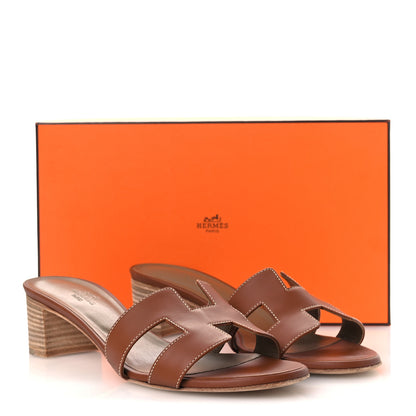 Hermes Calfskin Oasis Sandals 39 Gold 12 of 12