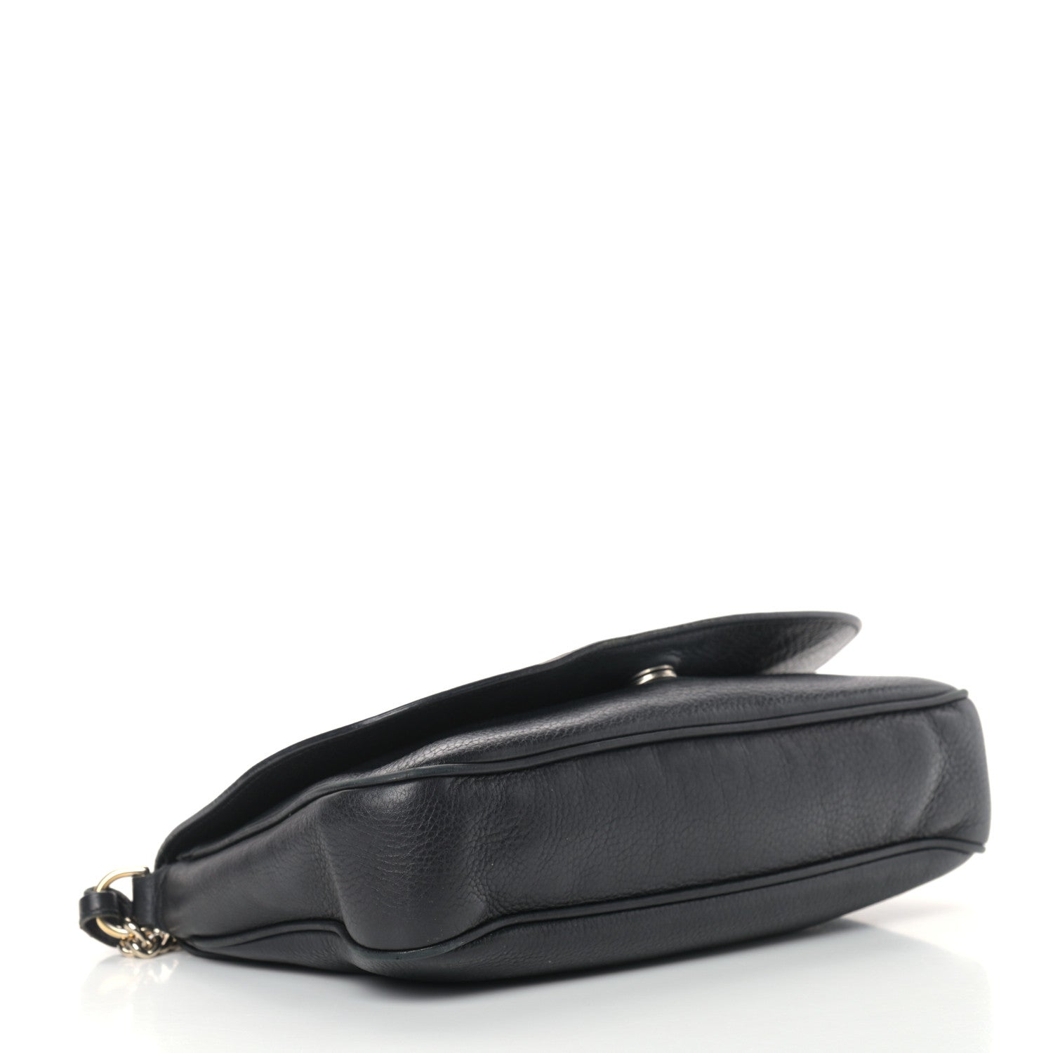 Gucci Pebbled Calfskin Medium Soho Flap Crossbody Black 4 of 15