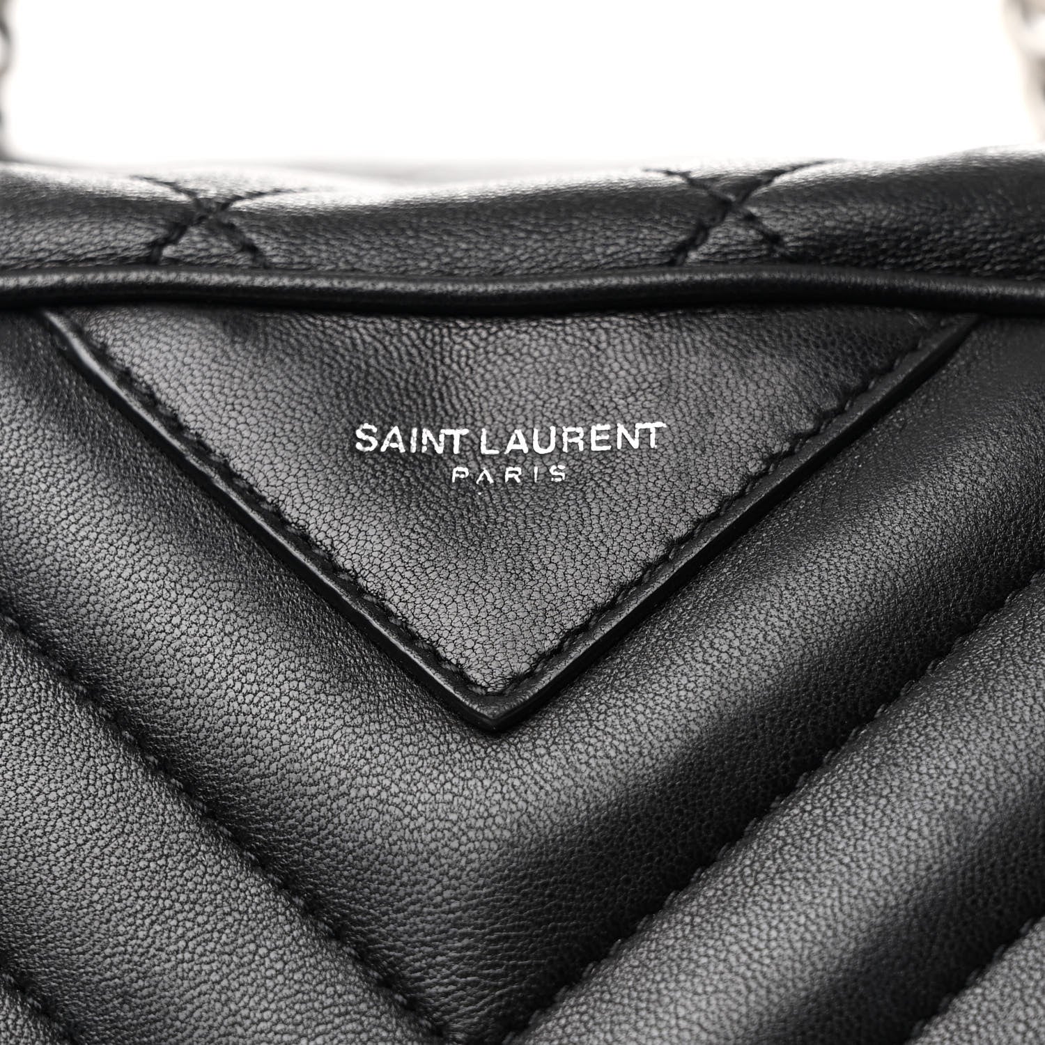 Saint Laurent Lambskin Mixed Matelasse Joan Bowling Bag Black 8 of 12