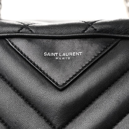 Saint Laurent Lambskin Mixed Matelasse Joan Bowling Bag Black 8 of 12