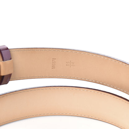 Louis Vuitton Vernis LV Frame Belt 85 34 Rouge Fauviste 5 of 5