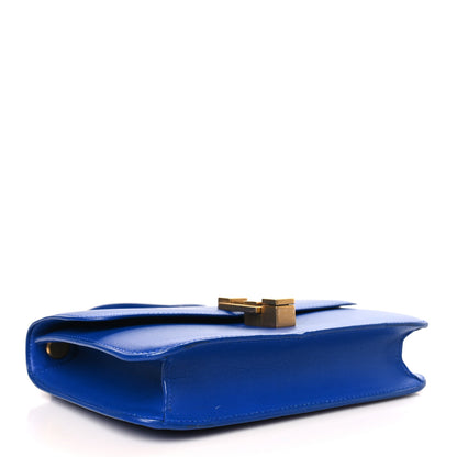 Saint Laurent Smooth Calfskin Carre Satchel Royal Blue 4 of 9