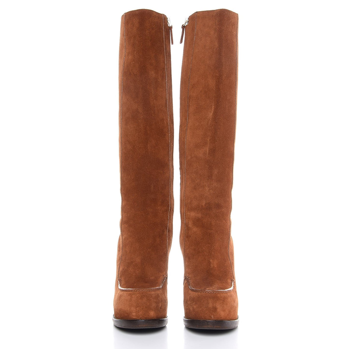 Suede Platform Boots 38.5 Brown