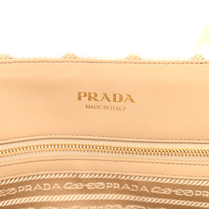 Prada Jacquard Saffiano Triangolo Symbole Embroidered Shopping Tote Corda Talco 7 of 9
