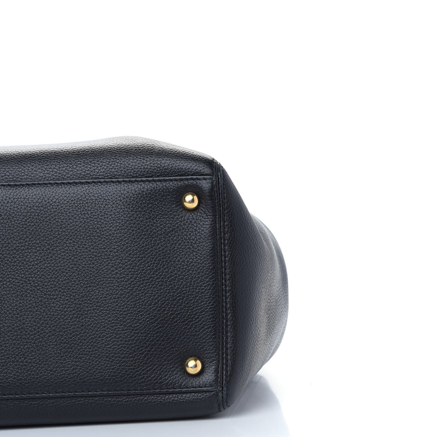 Calfskin Cerf Executive Shopper Tote Black