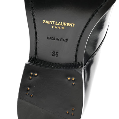 Saint Laurent Patent Calfskin Montaigne 25 Uniform 36 Black 8 of 9