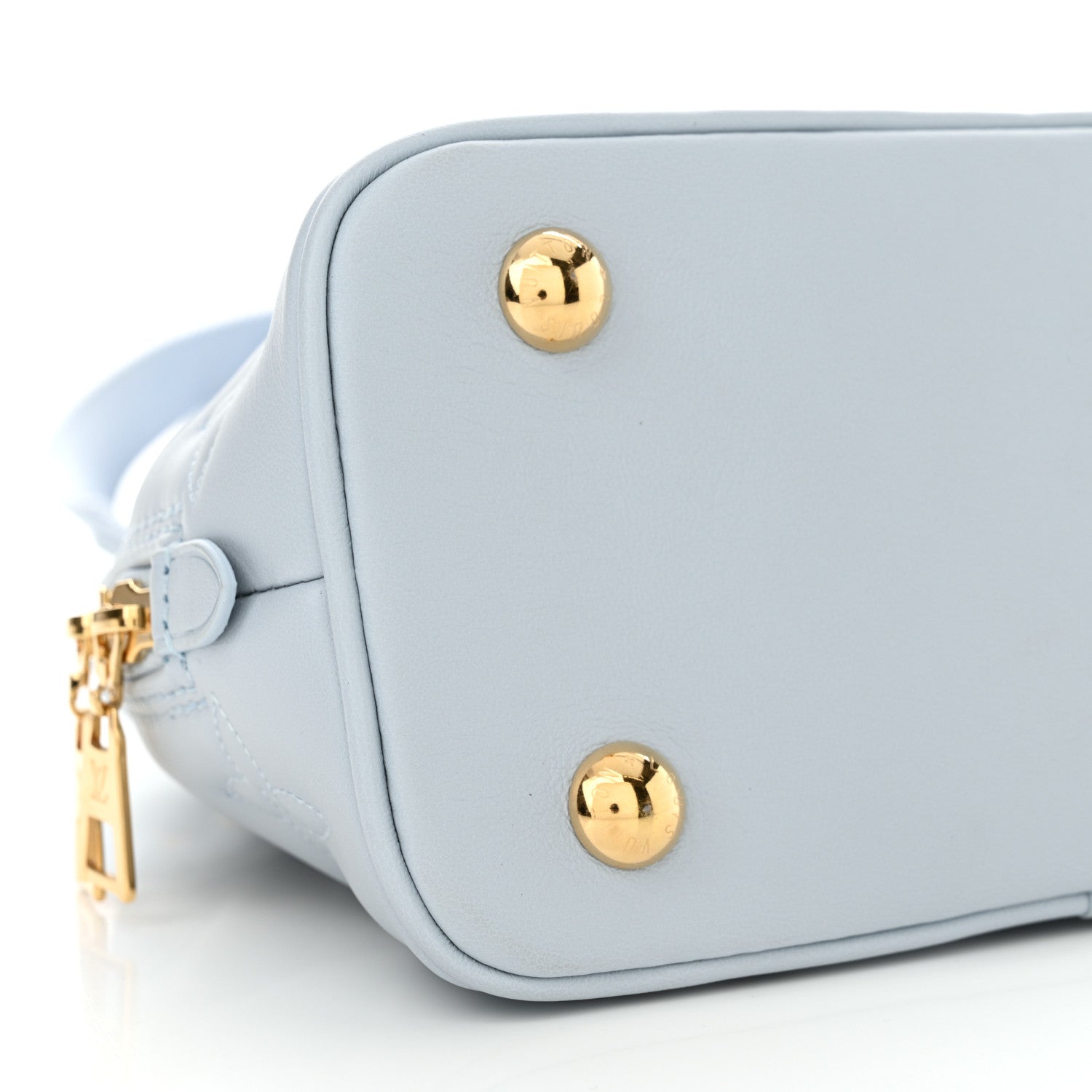 Louis Vuitton Calfskin Bubblegram Alma BB Ice Blue 8 of 9
