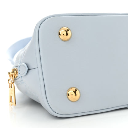Louis Vuitton Calfskin Bubblegram Alma BB Ice Blue 8 of 9