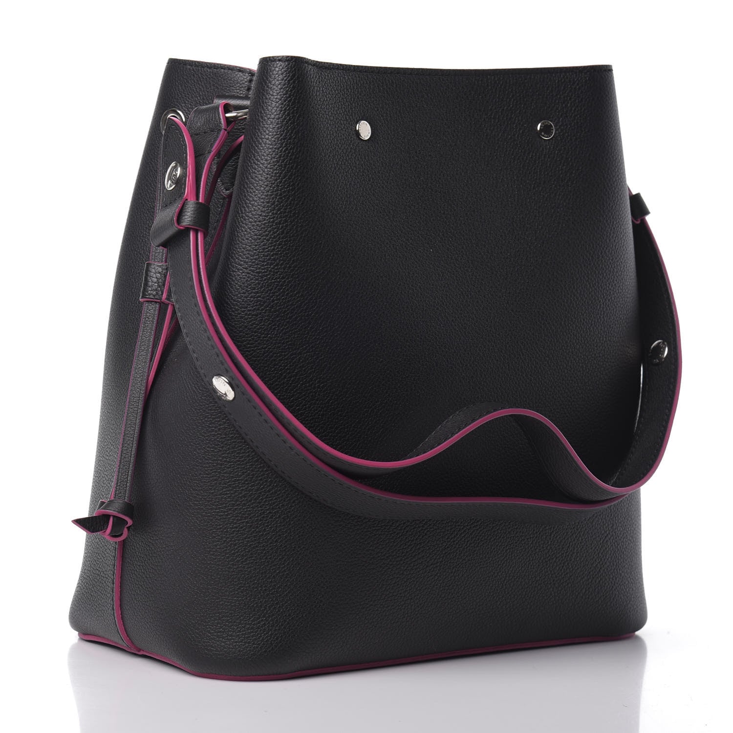 Louis Vuitton Calfskin Lockme Bucket Black 3 of 9