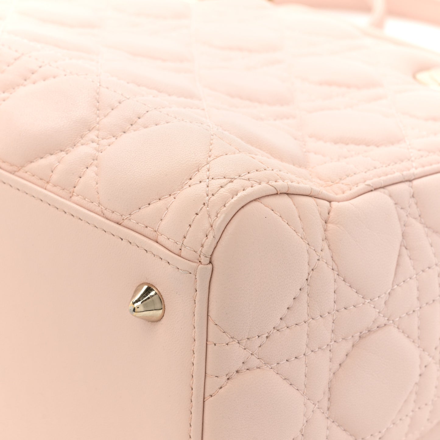 Lambskin Cannage Medium Lady Dior Light Pink