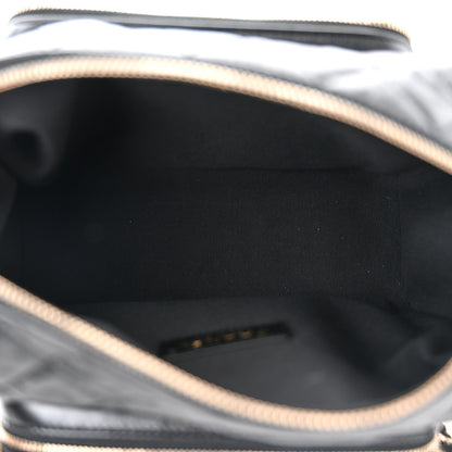 Chanel Shiny Crumpled Lambskin Quilted Medium Preppy Pocket Camera Case Black 5 of 10