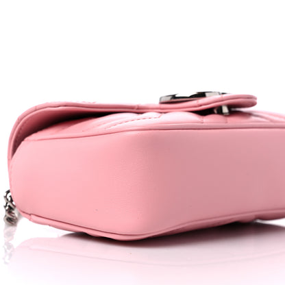 Gucci Calfskin Matelasse Super Mini GG Marmont Shoulder Bag Wild Rose 8 of 10