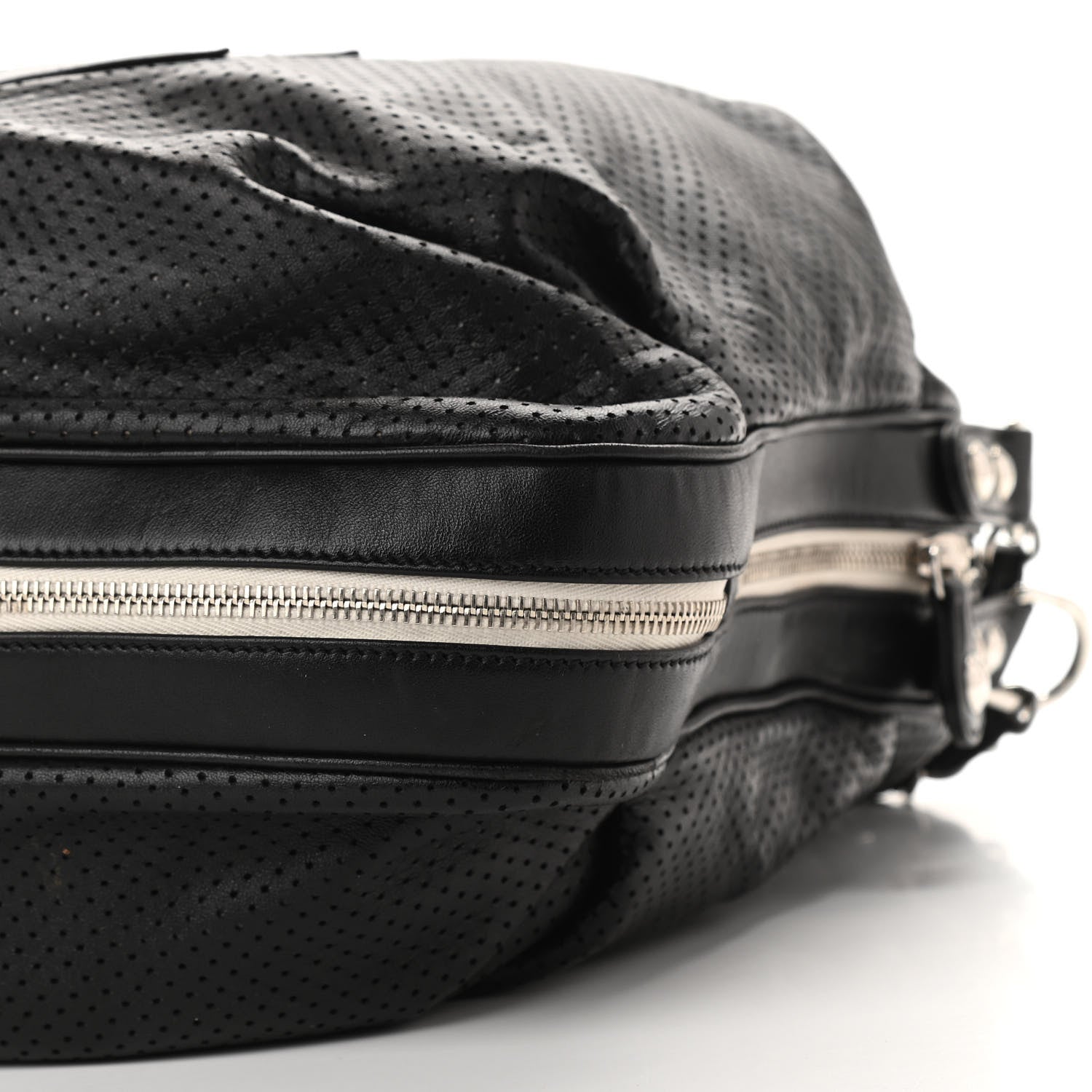 Chanel Lambskin Perforated Baseball Spirit Ligne Bag Black 5 of 8