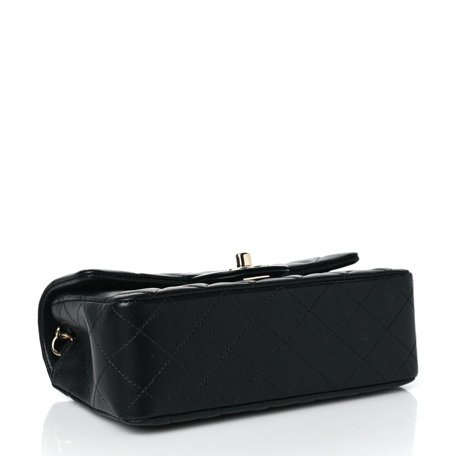Chanel Lambskin Quilted Mini Rectangular Flap Black 4 of 10