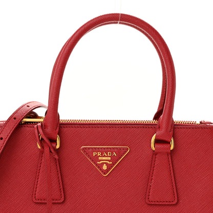 Prada Saffiano Small Galleria Double Zip Tote Fuoco 7 of 10