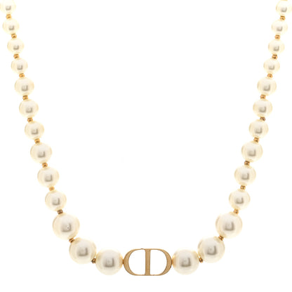 Christian Dior Pearl 30 Montaigne Choker Necklace Gold 1 of 5