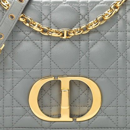 Christian Dior Lambskin Cannage Medium Caro Bag Grey 8 of 10