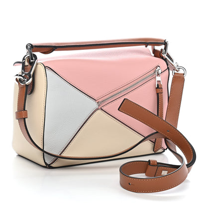 Loewe Calfskin Small Puzzle Bag Soft Pink Tan White 3 of 8