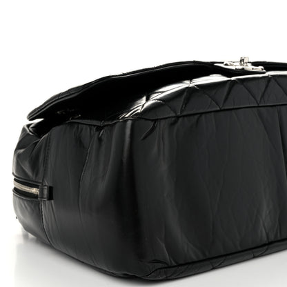 Chanel Aged Calfskin Quilted Large Express Bowling Bag Black 9 of 10