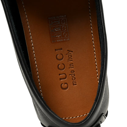 Gucci Soft Clove Calfskin Mens Horsebit Driver Loafers 12 Black 7 of 10