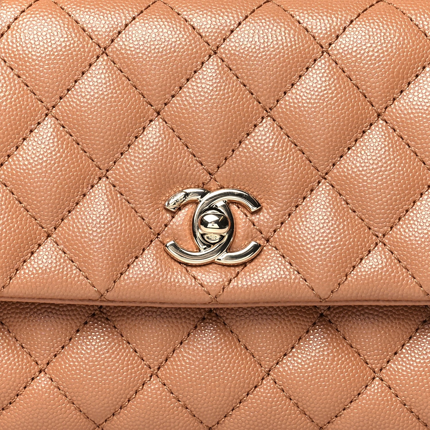 Chanel Caviar Quilted Mini Coco Handle Flap Brown 8 of 10