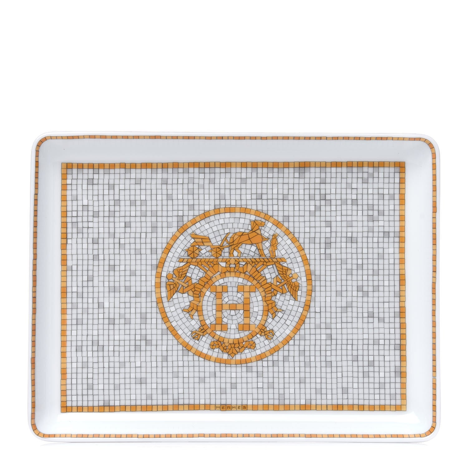 Hermes Porcelain Mosaique au 24 Sushi Plate 1 of 6