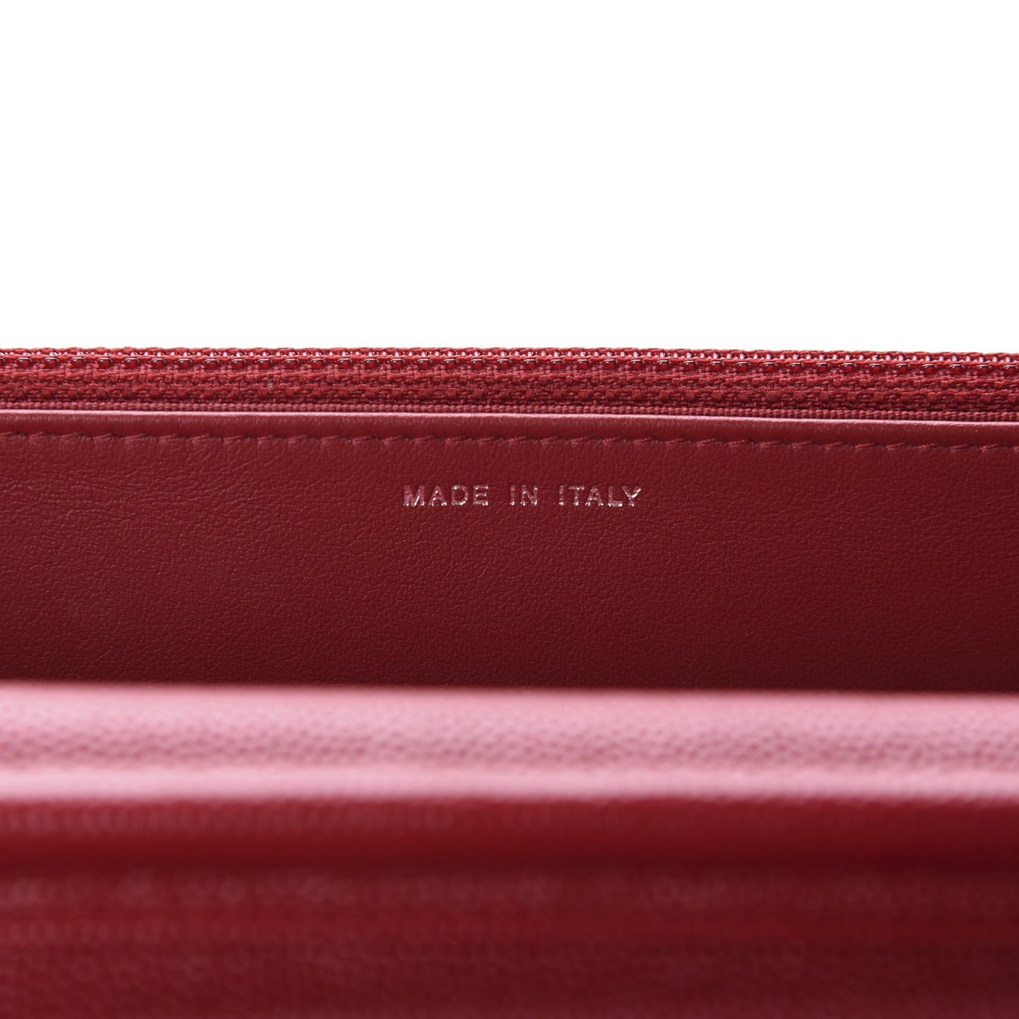 Caviar Quilted Wallet on Chain WOC Red