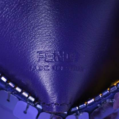 Fendi Sequin Paillettes Shiny Nappa Sex and the City Nano Baguette Charm Viola Purple Rain 7 of 14