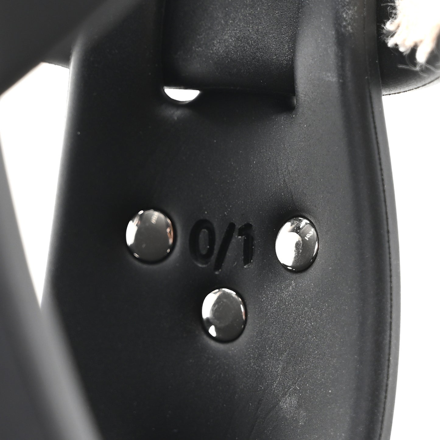 Foam Rubber Metal Triangle Logo Soft Cage Women Sandals 40 Black