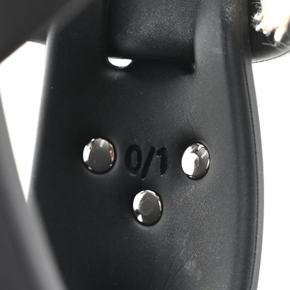 Prada Foam Rubber Metal Triangle Logo Soft Cage Women Sandals 40 Black 9 of 10