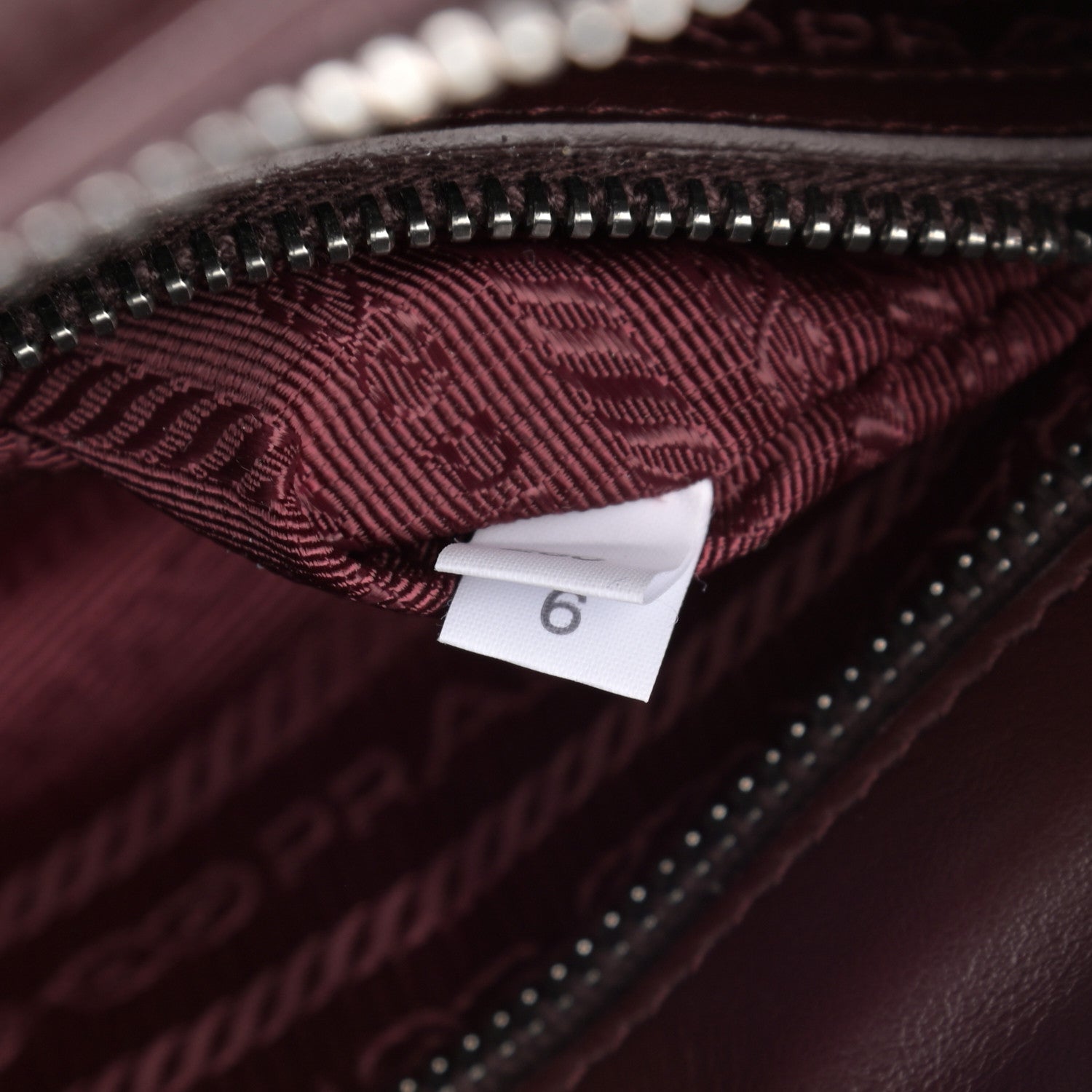 Prada Soft Calfskin Impunture Diagramme Camera Bag Granato 8 of 13