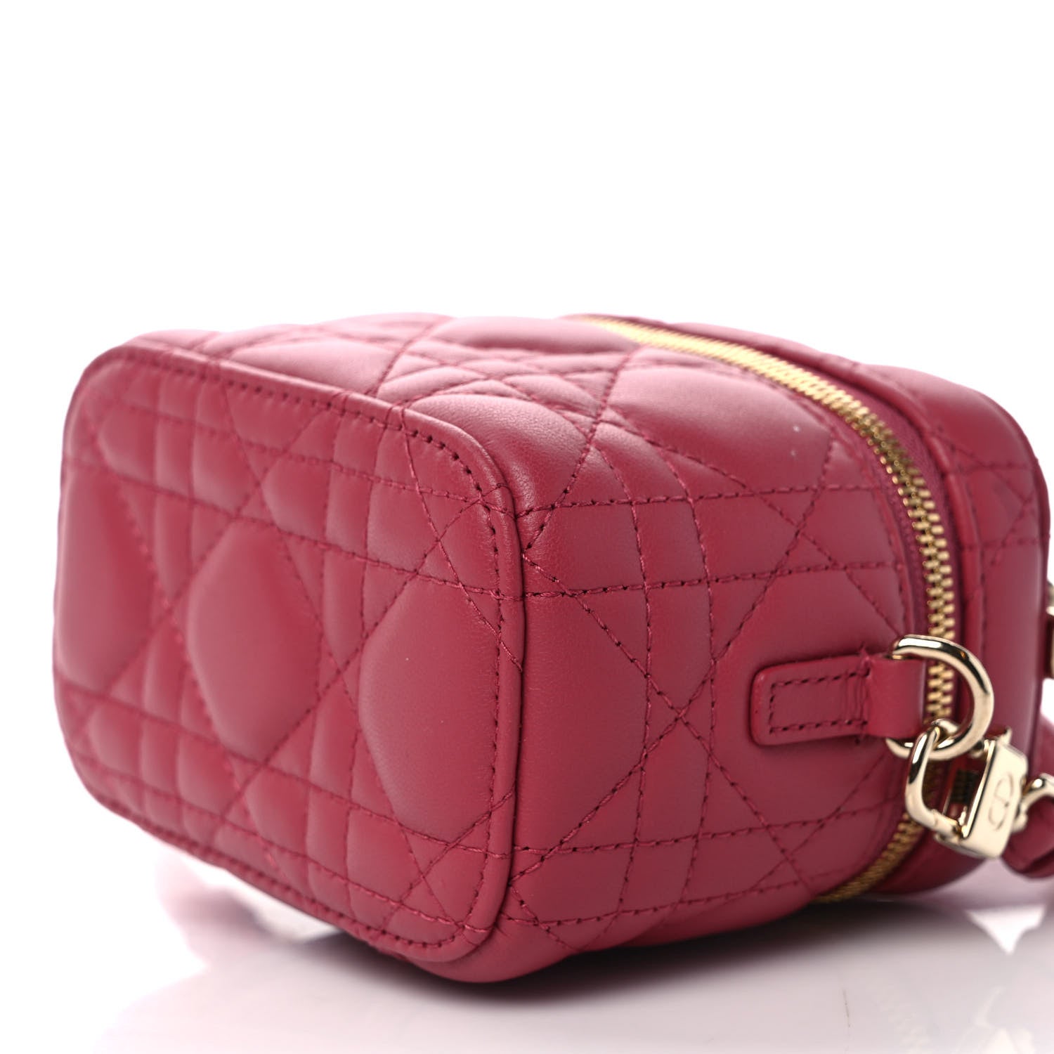 Christian Dior Lambskin Cannage Micro Vanity Case Strawberry Pink 8 of 9