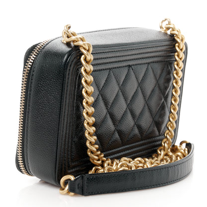 Chanel Caviar Quilted Small Boy Clutch With Chain Black 3 of 10
